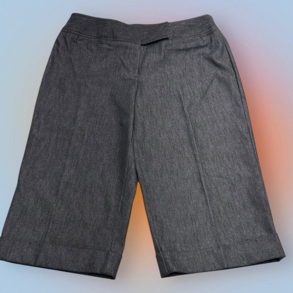 FASHION BUG Women’s 14P Gray Wide Leg Skimmer Capri Pants